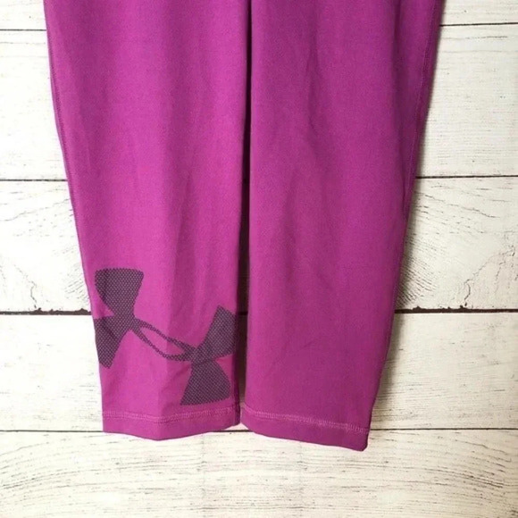 Under Armour Pink & Gray Cropped Logo Athletic Pants XS - Picture 4 of 4